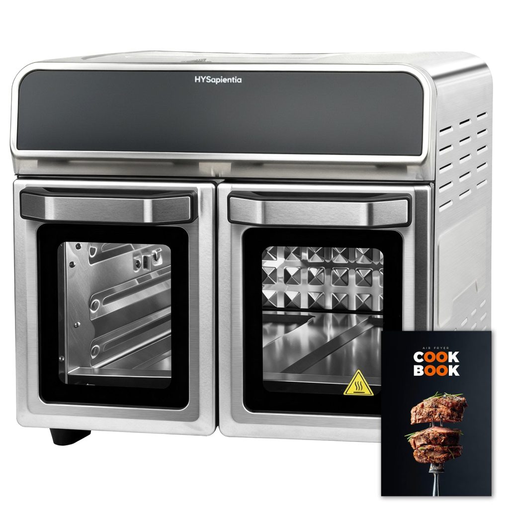 24QT Dual Zone 10-in-1 Stainless Steel Air Fryer Toaster Oven